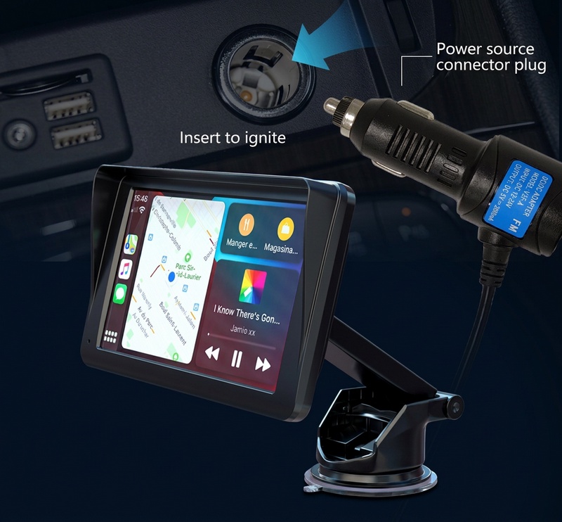 Q7S 7-Inch Wireless CarPlay Screen: WiFi & Bluetooth