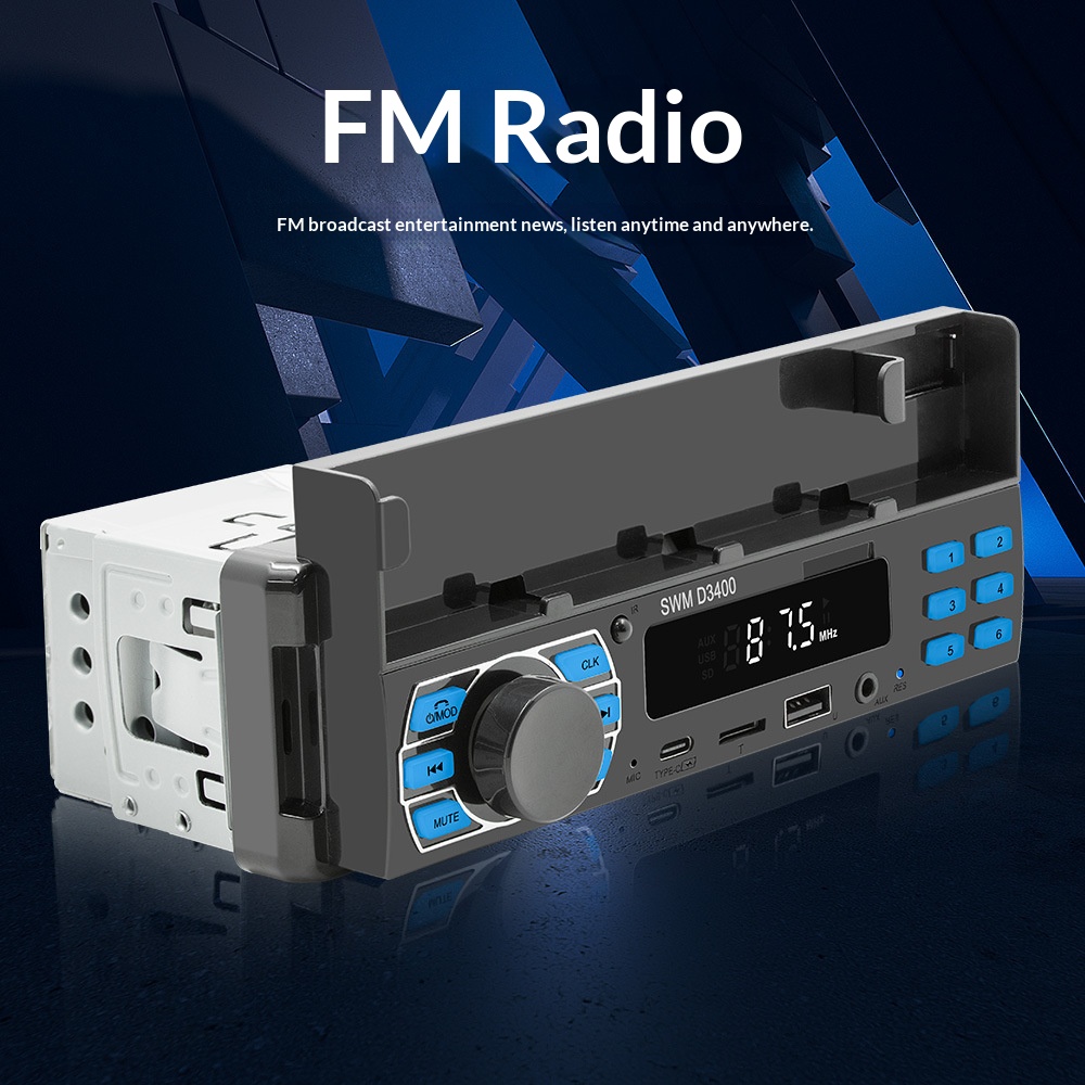 D3400 Car MP3 Player Audio Receiver