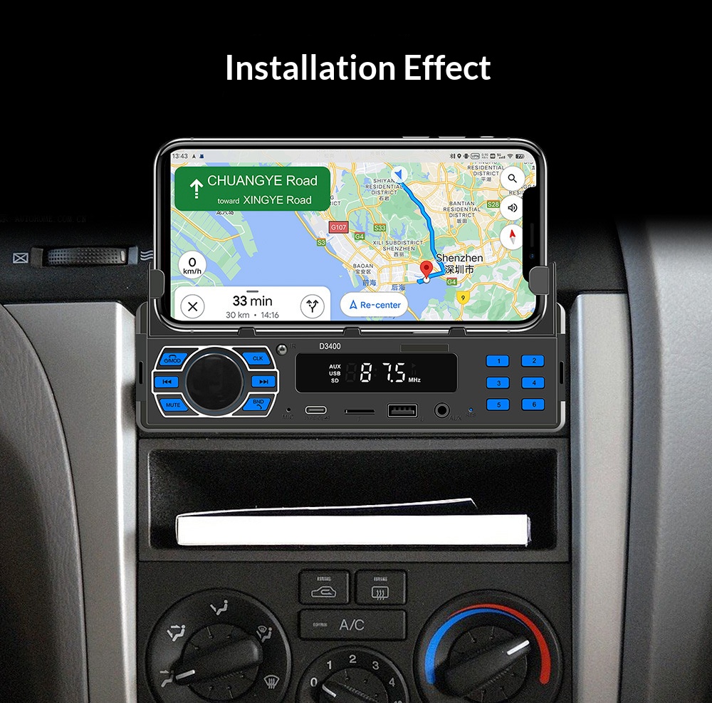 D3400 Car MP3 Player Audio Receiver