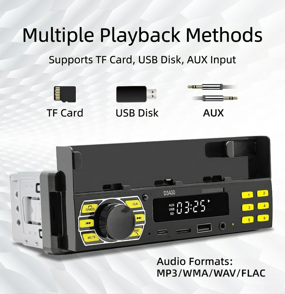 D3400 Car MP3 Player Audio Receiver