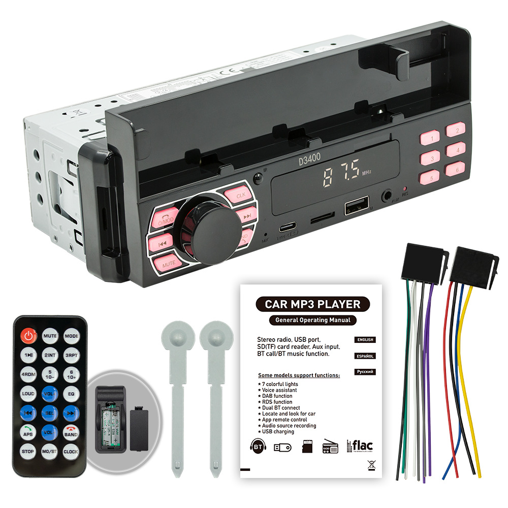 D3400 Car MP3 Player Audio Receiver