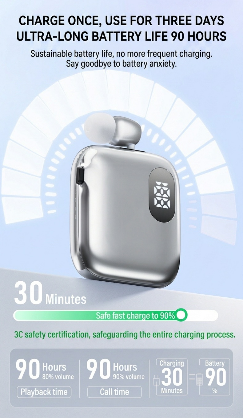 V60 Clip-On Retractable Bluetooth Headset