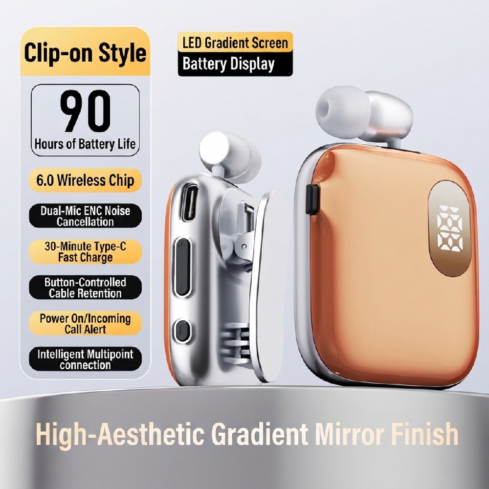 V60 Clip-On Retractable Bluetooth Headset