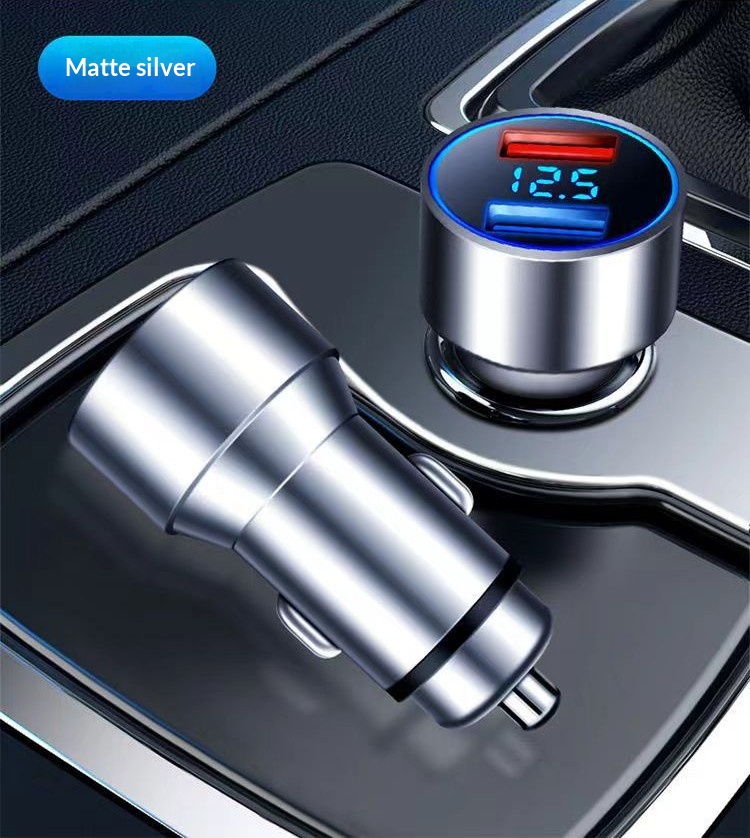 Premium All-Metal Dual Fast Charge USB Car Charger
