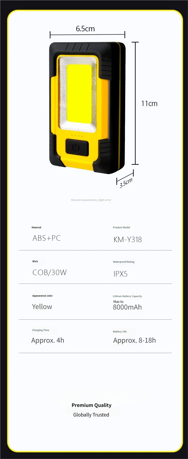 Multifunctional COB Magnetic Work Light