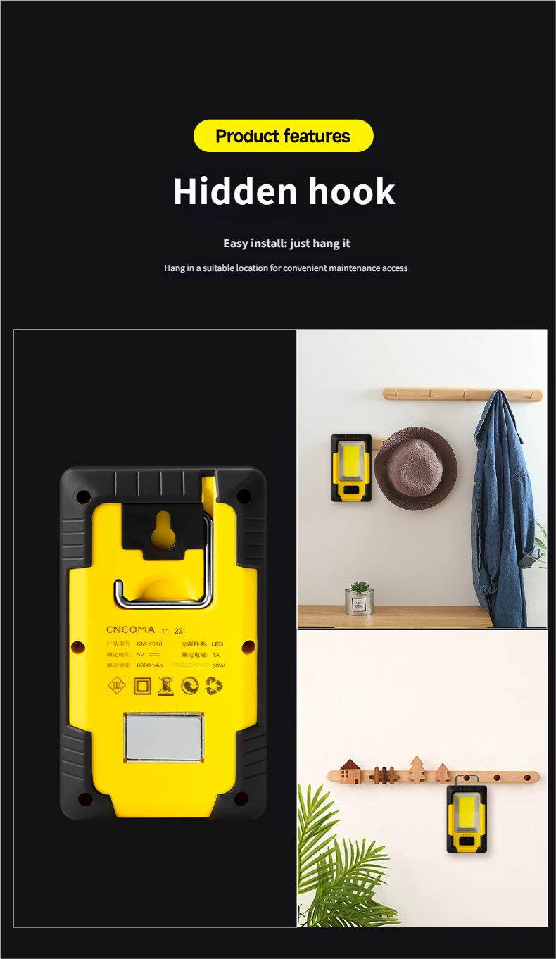 Multifunctional COB Magnetic Work Light