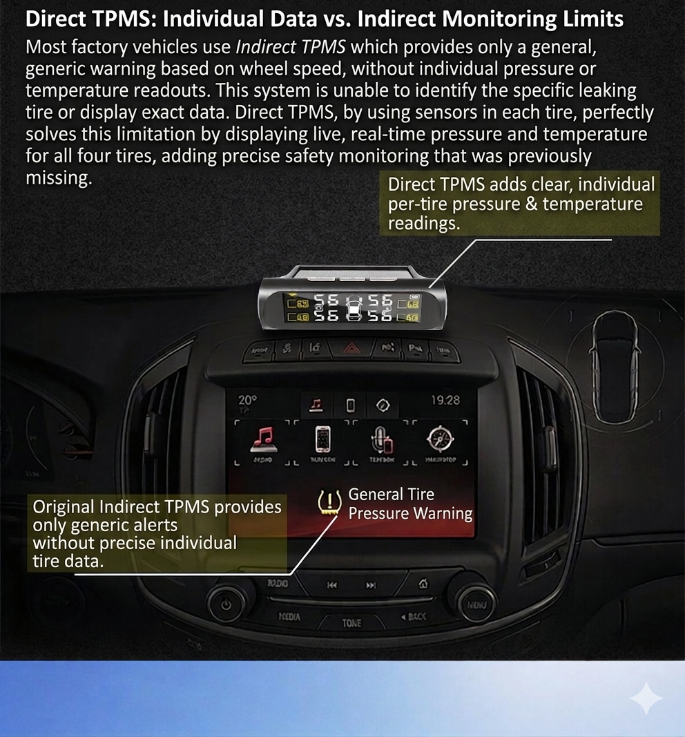 AX-TP880 Solar Wireless TPMS Tire Pressure Monitor