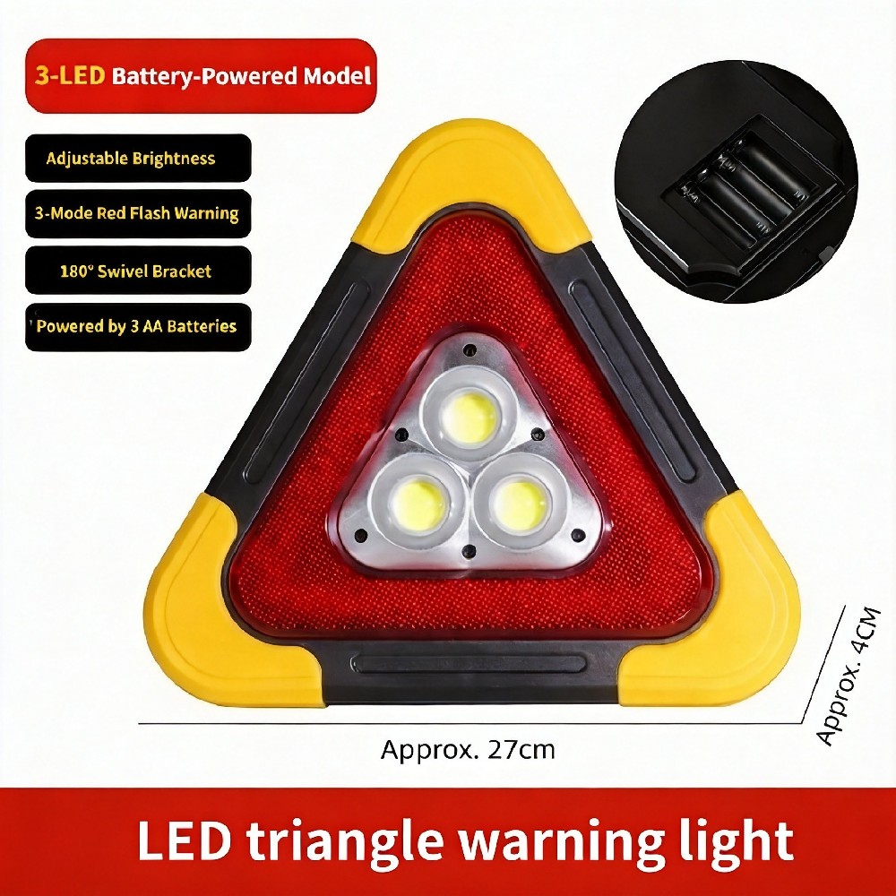 Multi-functional Solar LED Triangle Warning Light