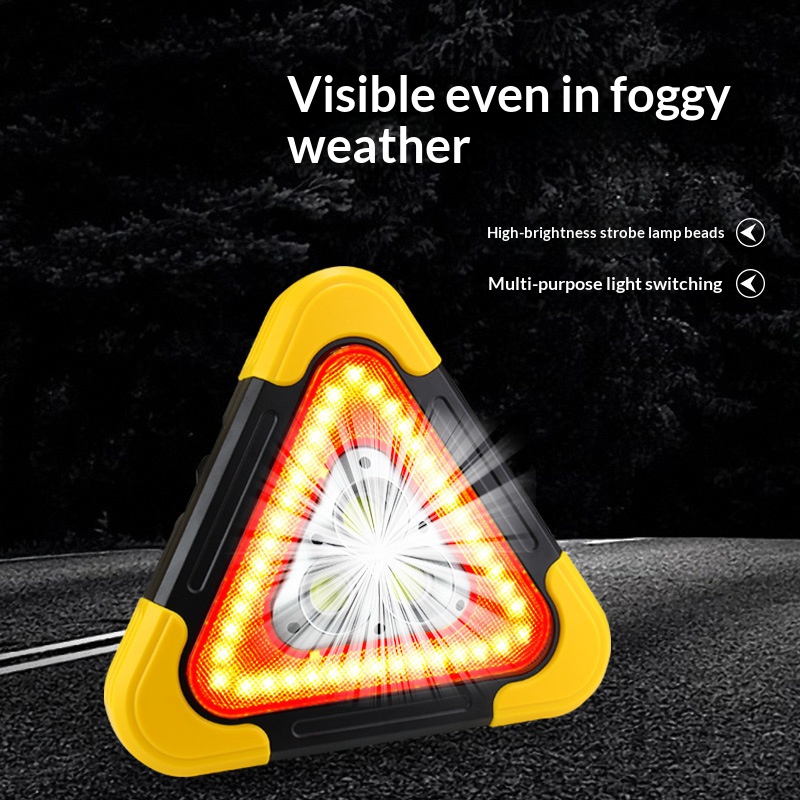 Multi-functional Solar LED Triangle Warning Light