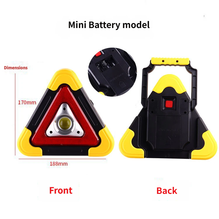Multi-functional Solar LED Triangle Warning Light