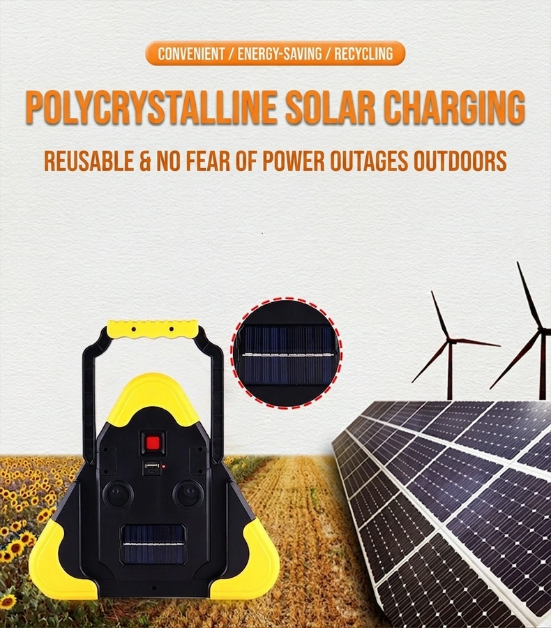 Multi-functional Solar LED Triangle Warning Light