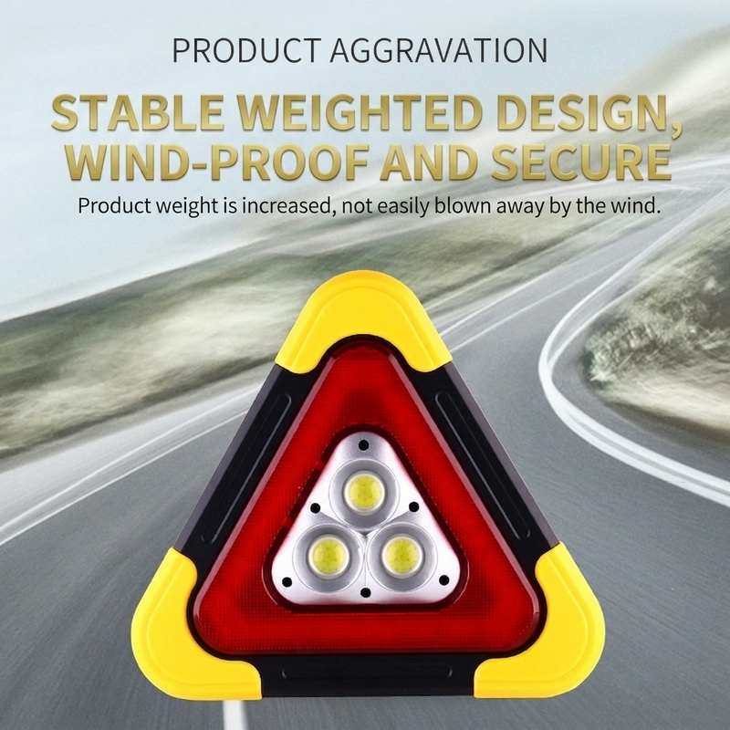 Multi-functional Solar LED Triangle Warning Light